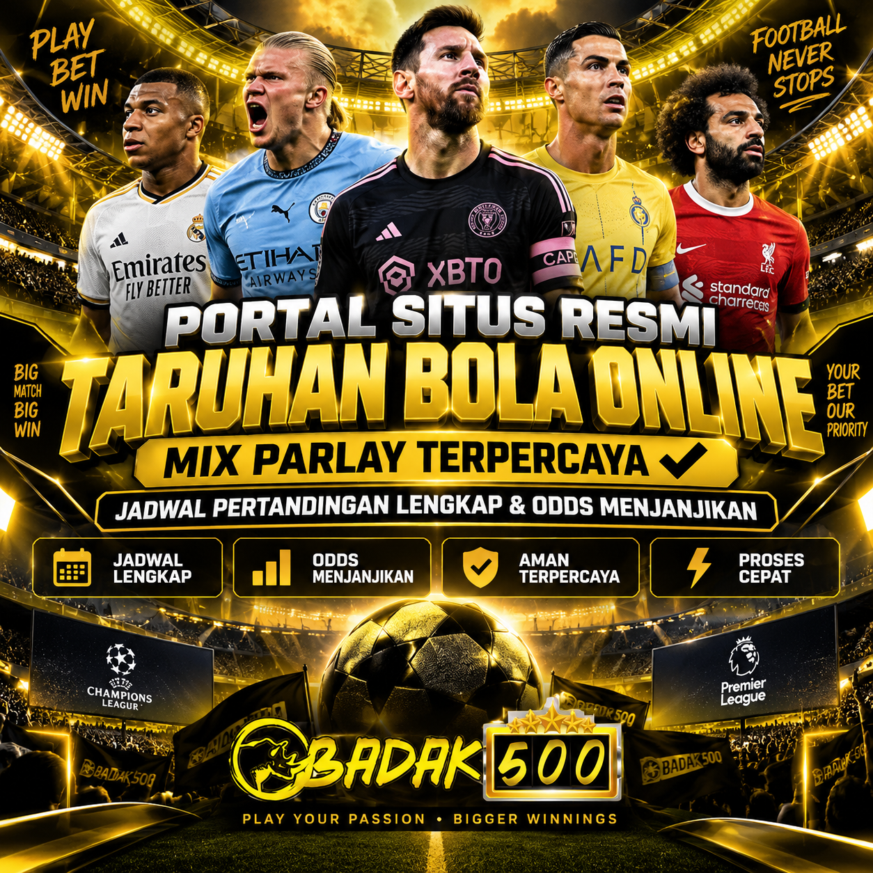 BADAK500 ✔️ Portal Situs Resmi Taruhan Bola Online Mix Parlay Terpercaya Jadwal Pertandingan Lengkap & Odds Menjanjikan